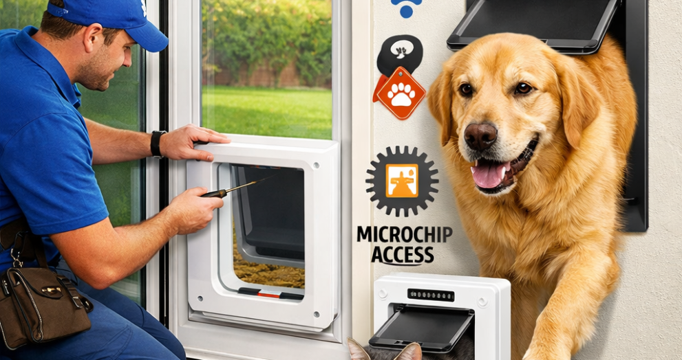 Electronic pet doors installation in Perth