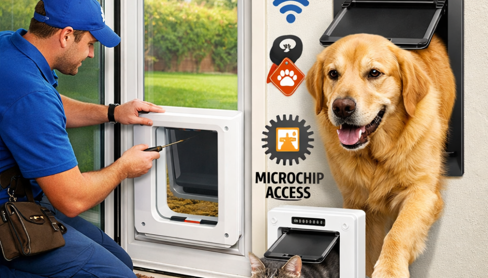 Electronic pet doors installation in Perth