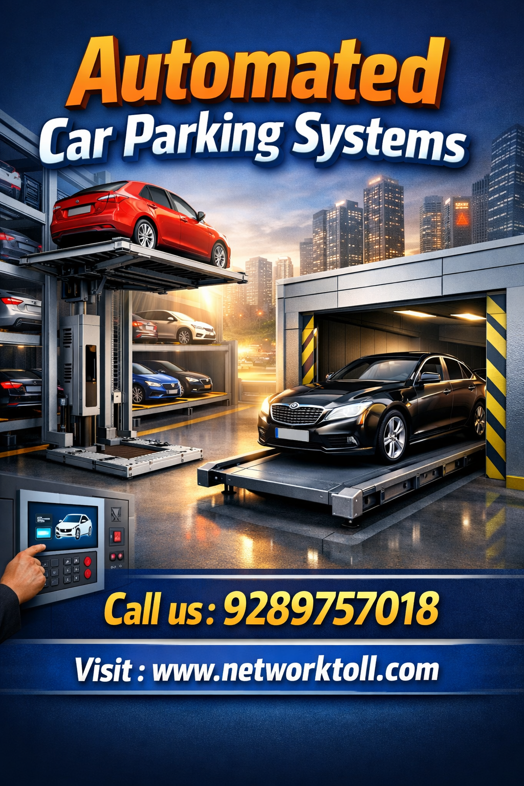 Automated car parking system advertisement