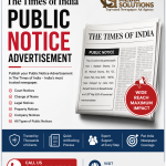 Why Is The Times of India Public Notice Advertisement Important for Business?